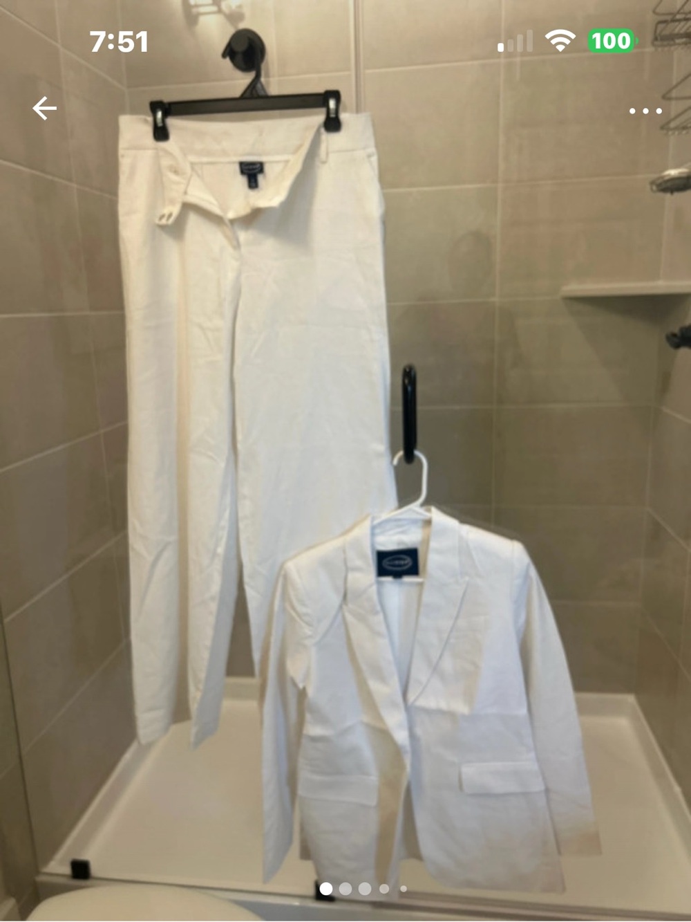 Classic White Women's Pantsuit Jacket & Trousers